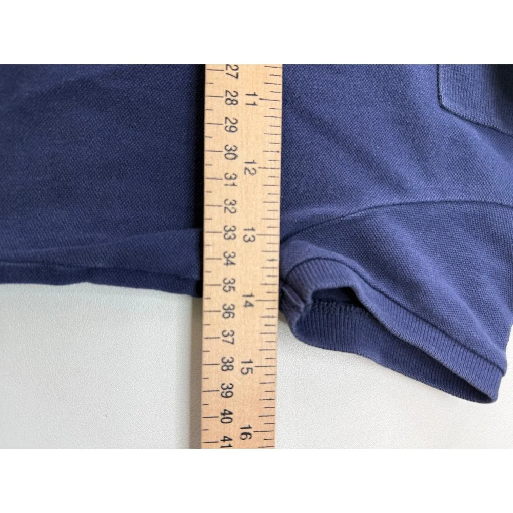 Ralph Lauren Girls Navy Blue Cotton Pleated Polo Shirt Dress Size M 8-10